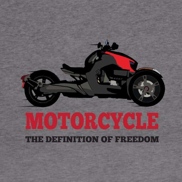 Can-Am Ryker Red - Motorcycle The Definition of Freedom by WiredDesigns